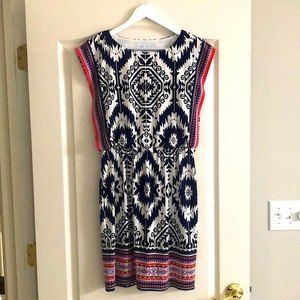 London Times Aztec Boho Dress